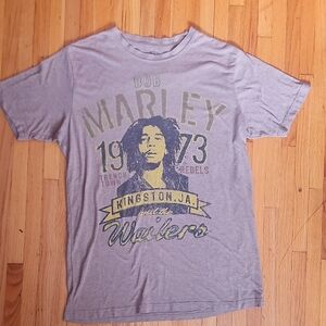 Bob Marley Kingston Graphic Tee - Light Gray